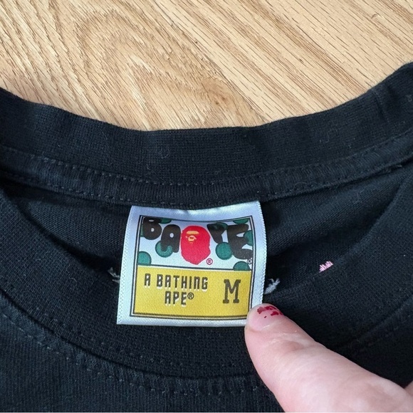 Bape Sakura T-shirt Cherry Blossom Design Medium Black - Picture 4 of 5